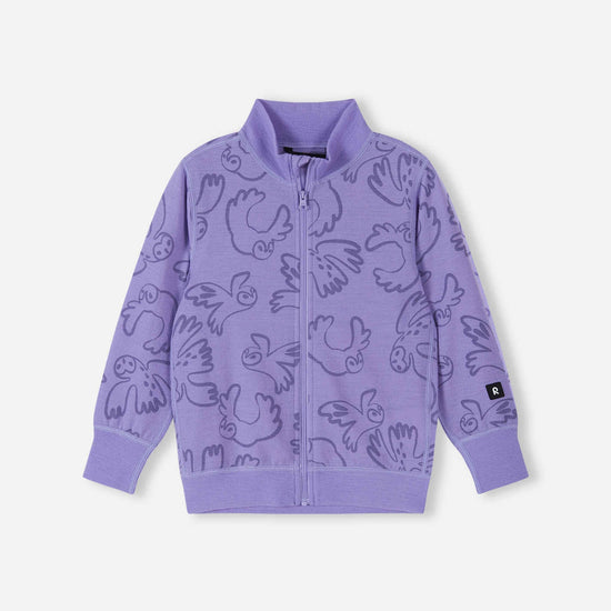 Giacca in lana merino Reima Mahin per bambini – Blooming Lilac