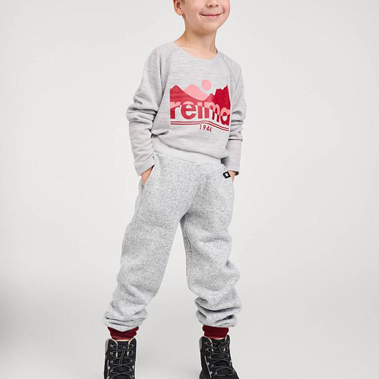 Reima Sangis Fleecehose Kinder Melange grey Studioansicht