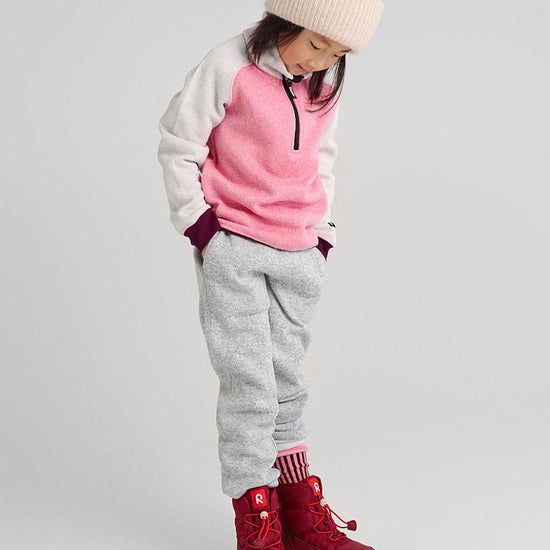 Reima Sangis Fleecehose Kinder Melange grey Materialstruktur