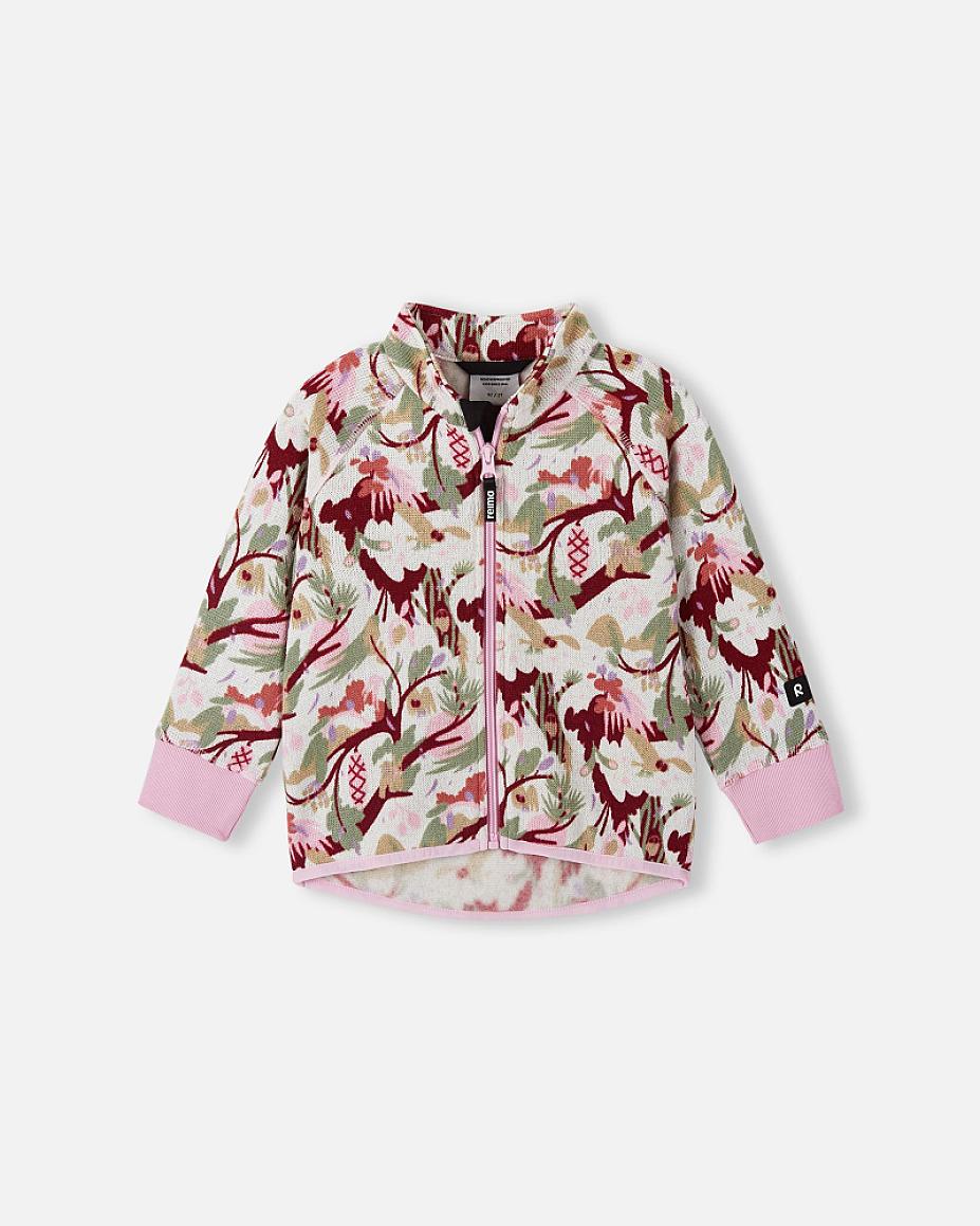 Giacca in pile Reima Ornament per bambini – Light Heather, vista frontale