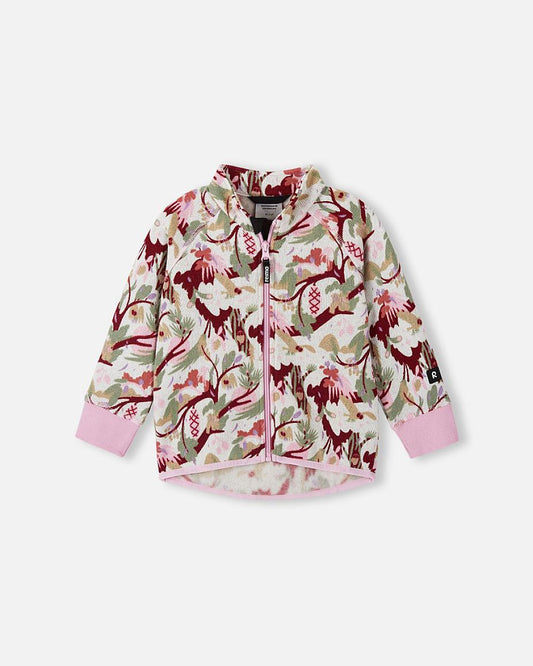 Chaqueta de forro polar Reima Ornament para niños – Light Heather, vista frontal