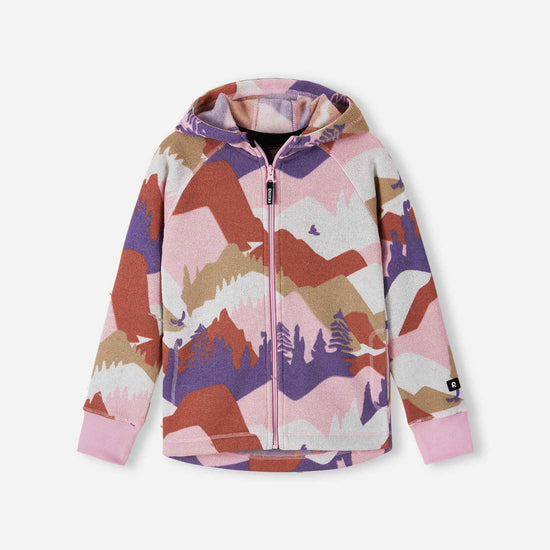 Giacca in pile Reima Northern per bambini – Grigio e rosa 4505