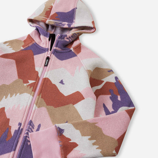 Giacca in pile Reima Northern per bambini – Grigio e rosa 4505