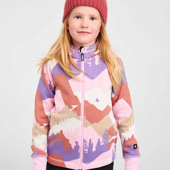 Giacca in pile Reima Northern per bambini – Grigio e rosa 4505