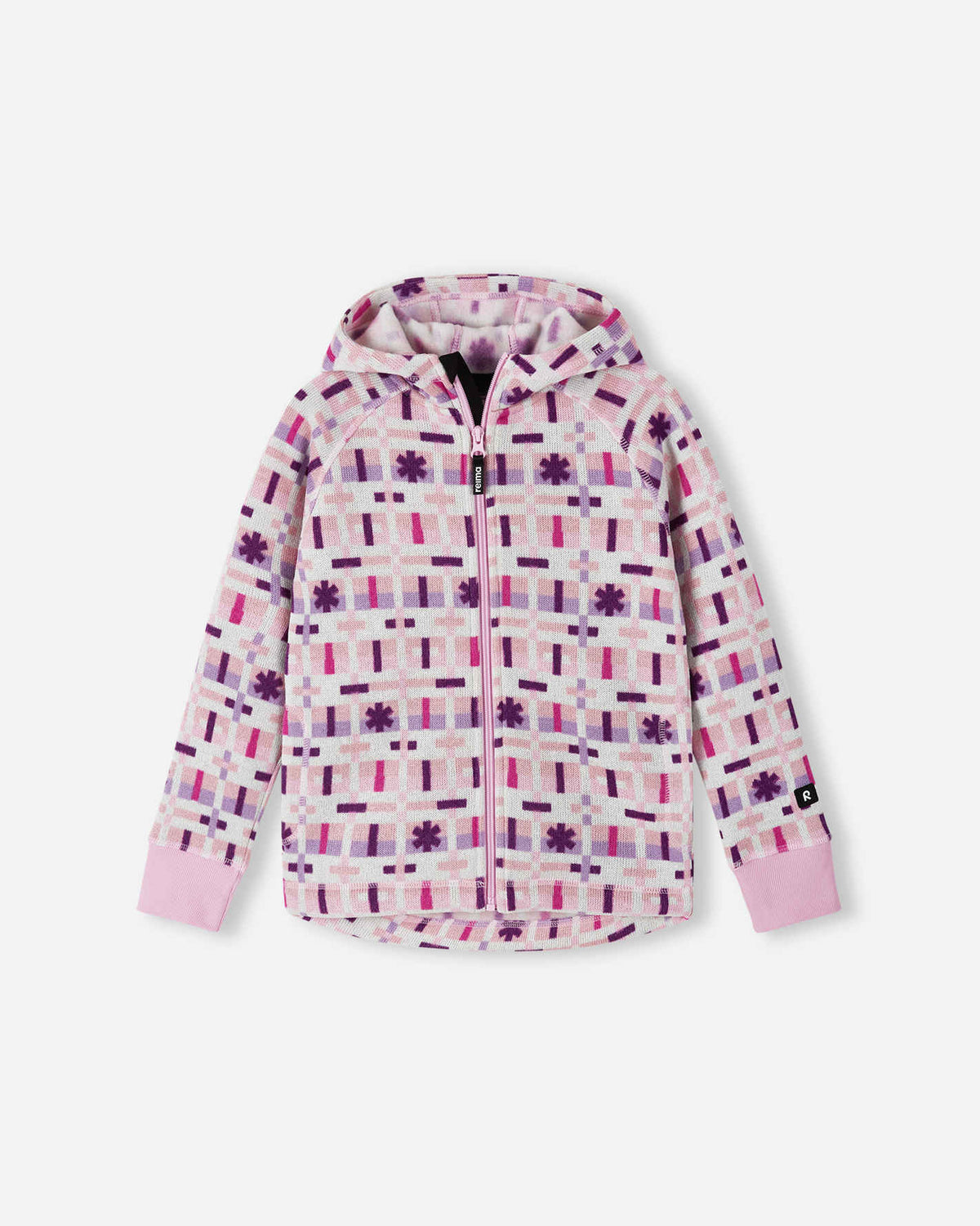 Giacca in pile Reima Northern per bambini – Grigio e rosa 4508