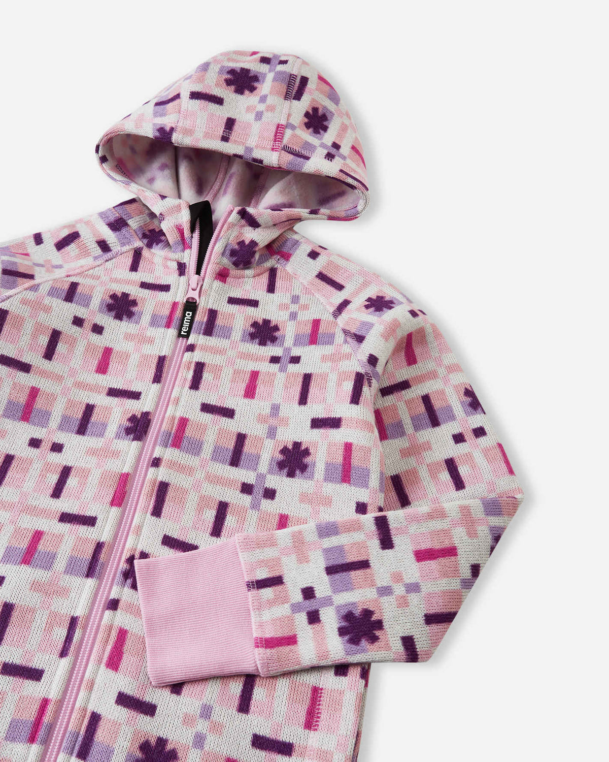Giacca in pile Reima Northern per bambini – Grigio e rosa 4508