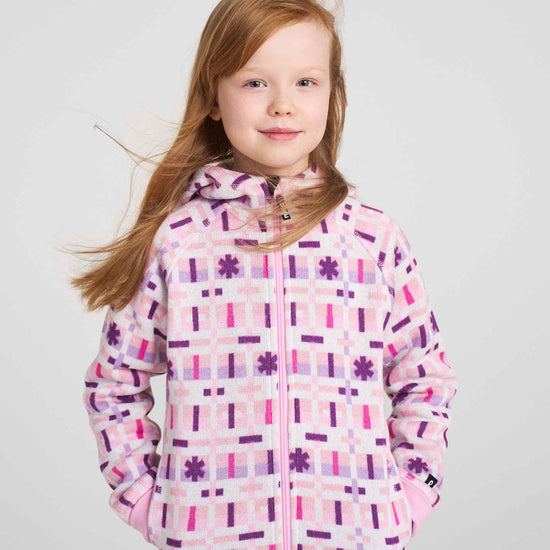 Giacca in pile Reima Northern per bambini – Grigio e rosa 4508