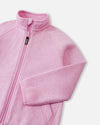 Reima Hopper Fleecejacke Kinder Light Heather Detailansicht Kragen und Ärmel