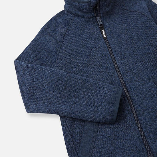 Reima Hopper Fleecejacke Kinder Jeans blue Detailansicht Ärmel