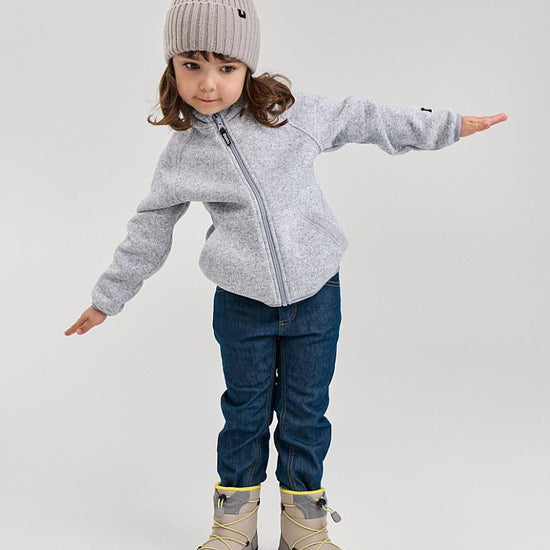 Reima Hopper Fleecejacke Kinder Melange grey Lifestyle