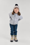 Reima Hopper Fleecejacke Kinder Melange grey Detailansicht Saum