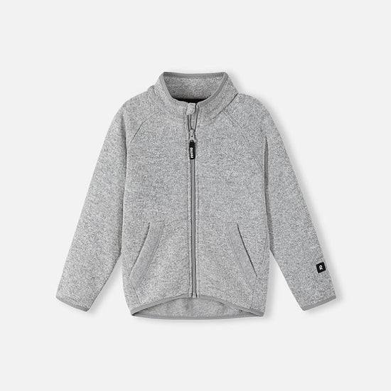 Reima Hopper Fleecejacke Kinder Melange grey Vorderansicht