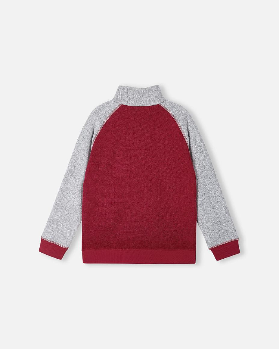 Reima Neulomus Fleecejacke Kinder Cranberry – Packshot Rückansicht