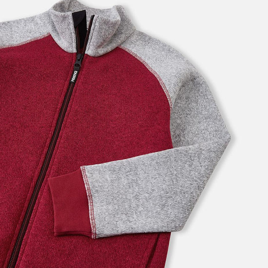Reima Neulomus Fleecejacke Kinder Cranberry – Detailansicht 1