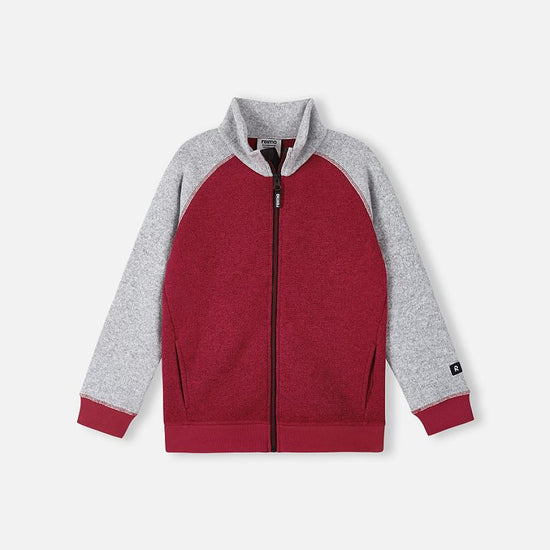 Reima Neulomus Fleecejacke Kinder Cranberry – Packshot Vorderansicht