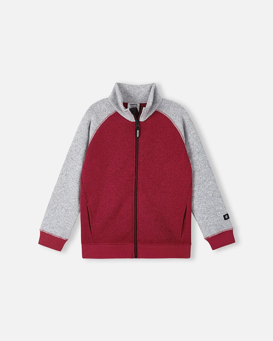 Chaqueta polar Reima Neulomus para niños, color arándano – Foto de producto (vista frontal)