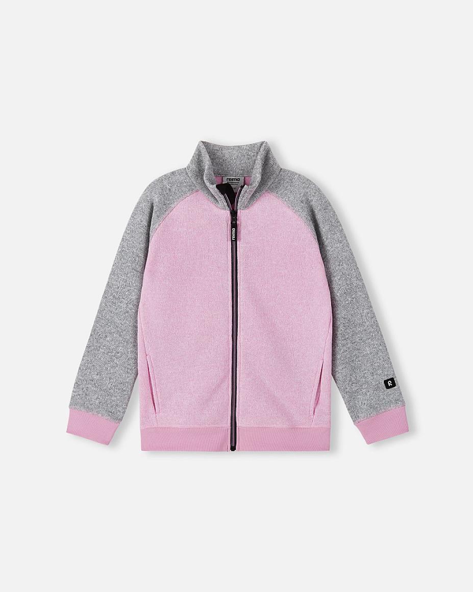 Reima Neulomus Fleecejacke Kinder Light Heather – Packshot Vorderansicht