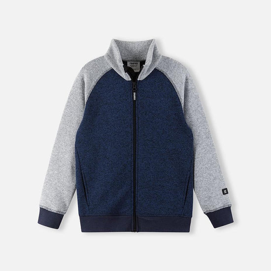 Reima Neulomus Fleecejacke Kinder Navy – Packshot Vorderansicht