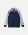 Reima Neulomus Fleecejacke Kinder Navy – Packshot Vorderansicht