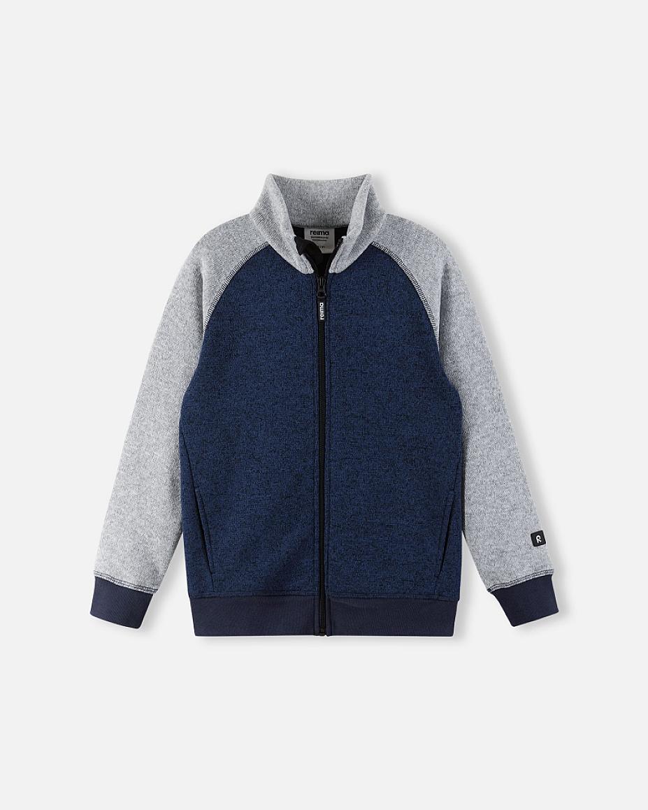 Reima Neulomus Fleecejacke Kinder Navy – Packshot Vorderansicht
