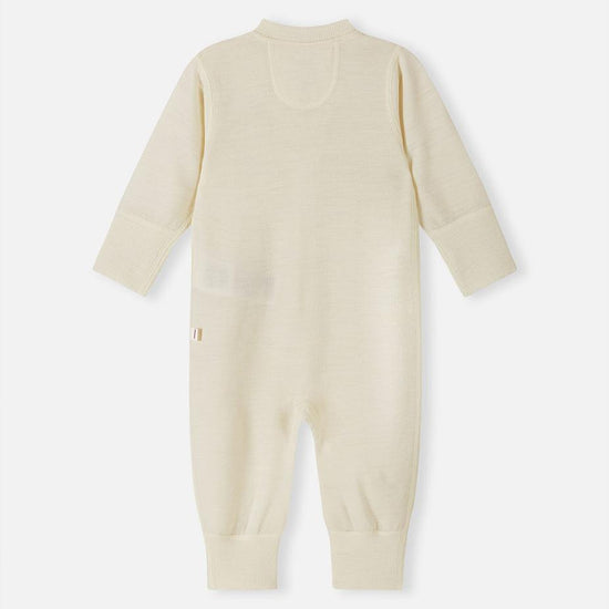 Reima Syliin Merino-Wolloverall Baby in Off white – Rückansicht