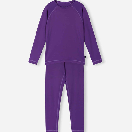 Reima Lampo Seawool Funktionsunterwäsche Set Kinder – Plum Purple