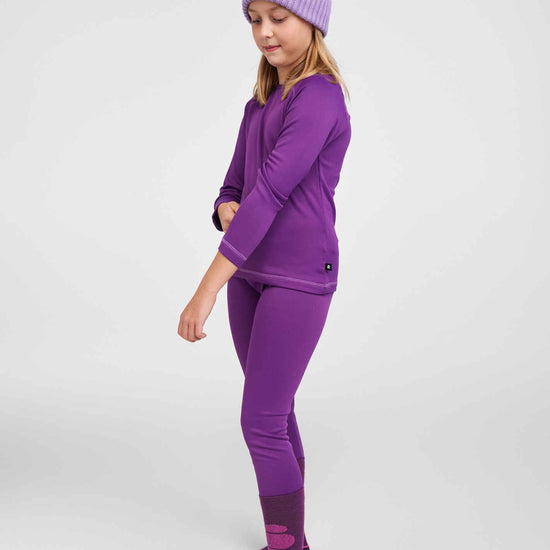 Reima Lampo Seawool Funktionsunterwäsche Set Kinder – Plum Purple