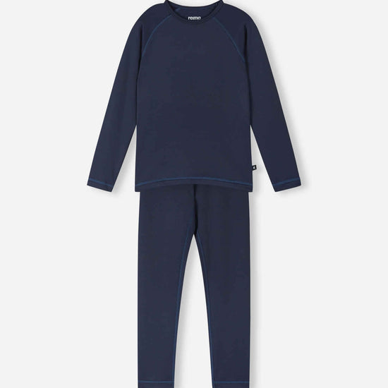 Reima Lampo Seawool Funktionsunterwäsche Set Kinder – Navy