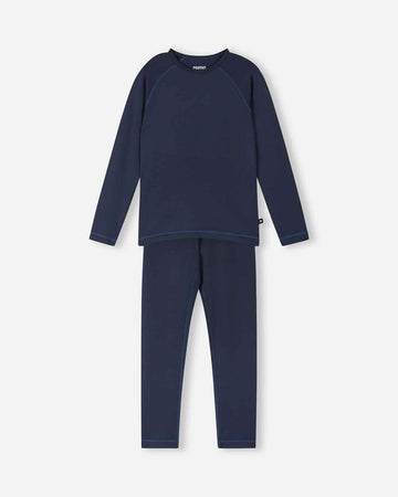 Reima Lampo Seawool Funktionsunterwäsche Set Kinder – Navy