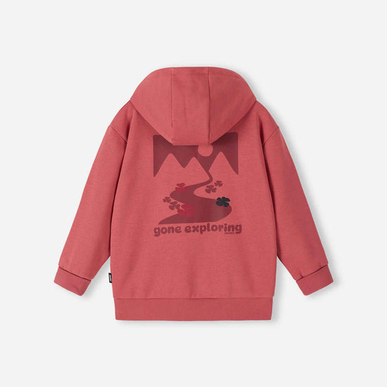 Felpa con cappuccio Reima Huppis per bambini – Red Clay
