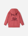 Felpa con cappuccio Reima Huppis per bambini – Red Clay