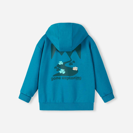 Felpa con cappuccio Reima Huppis per bambini – Blu acquatico