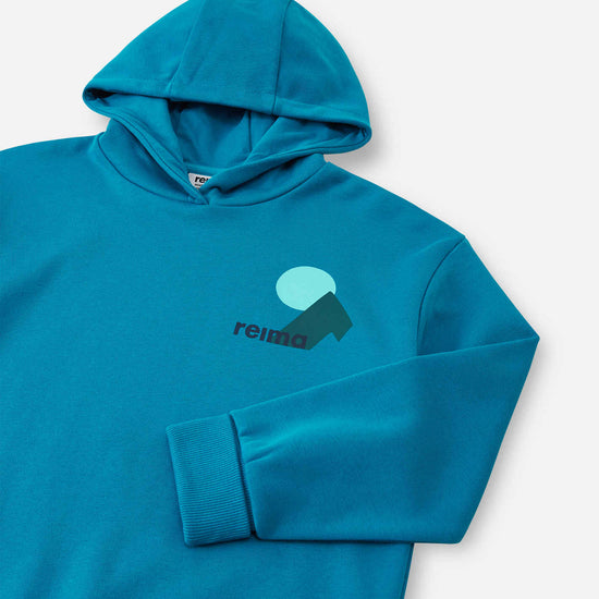 Felpa con cappuccio Reima Huppis per bambini – Blu acquatico