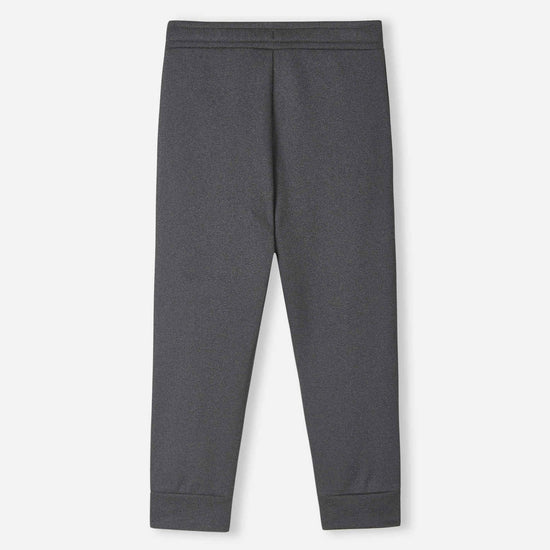 Pantalones de chándal de forro polar Reima Nasta para niños, color grafito jaspeado – Foto del producto (parte trasera)