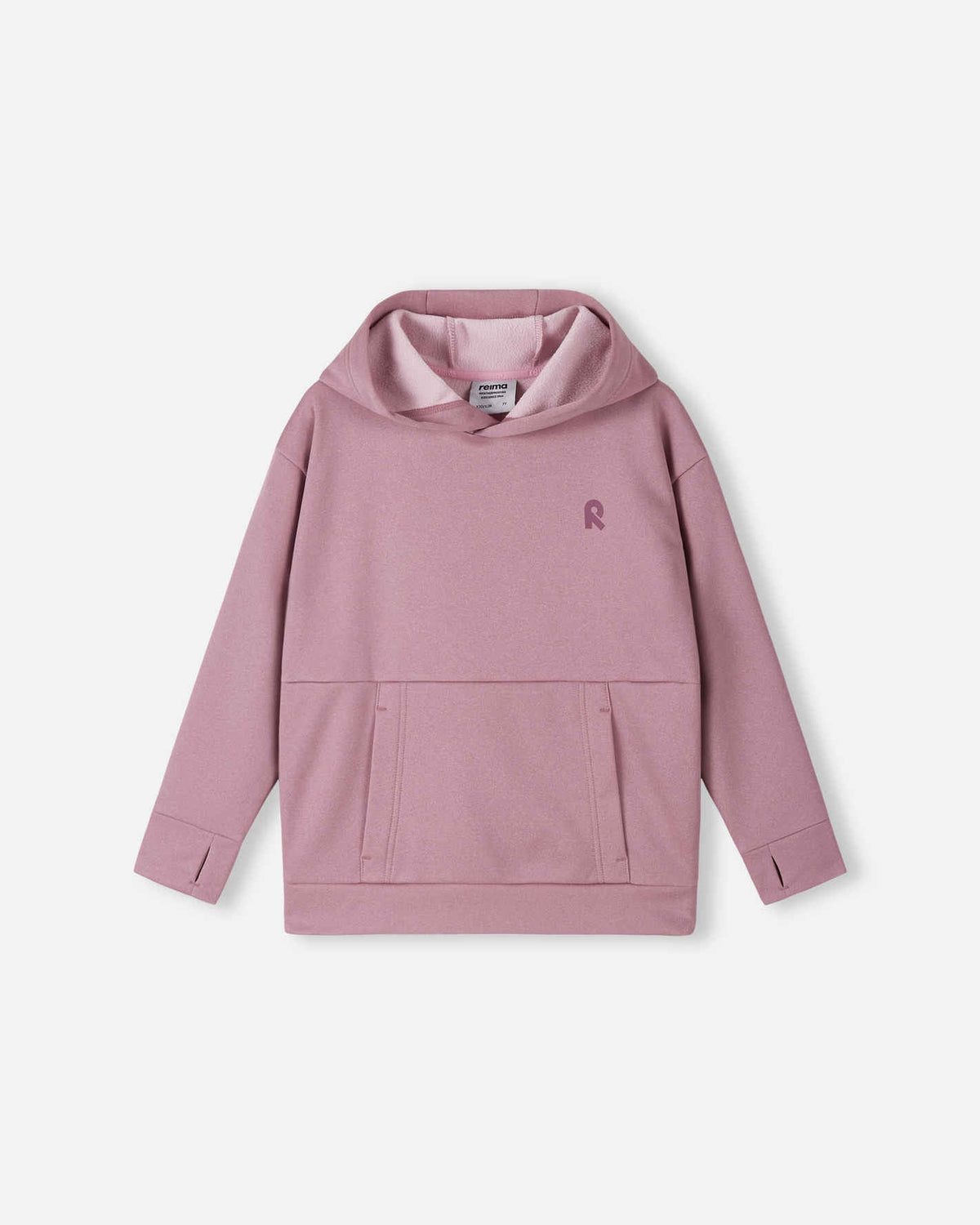Felpa con cappuccio in pile Reima Reilu per bambini – Grigio e rosa