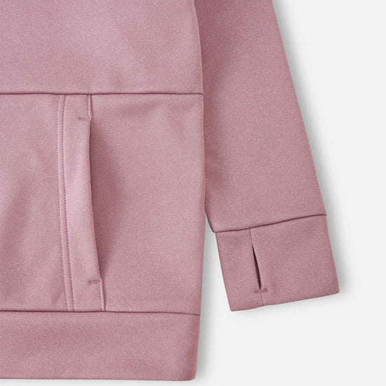 Felpa con cappuccio in pile Reima Reilu per bambini – Grigio e rosa