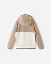 Chaqueta de forro polar Teddy de Reima Muhkea para niños, color Earthy Beige – Foto del producto (parte trasera)
