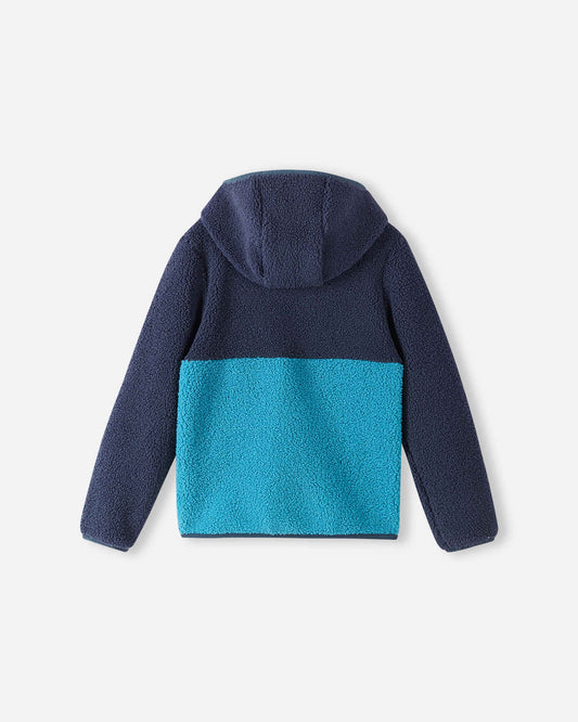 Reima Muhkea Teddyfleecejacke Kinder Navy – Packshot Rückseite