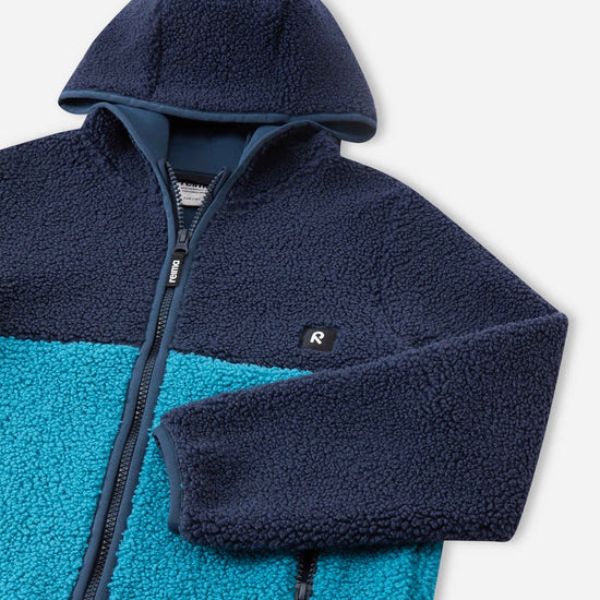 Chaqueta de felpa Reima Muhkea para niños, color azul marino – Detalles del producto