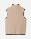 Chaleco de forro polar Reima Tupas para niños, color beige tierra – Vista trasera