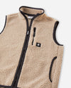 Chaleco de forro polar Reima Tupas para niños, color beige tierra – Vista lateral