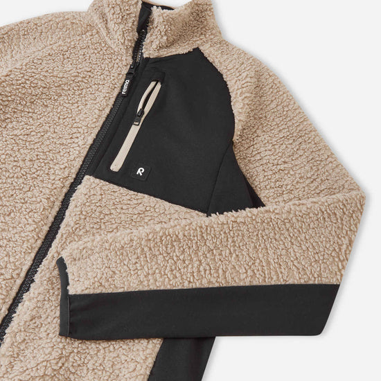 Giacca in pile Teddy Reima Puhku per bambini – Beige terra
