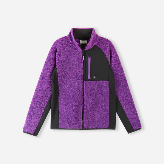 Giacca in pile Teddy Reima Puhku per bambini – Plum Purple