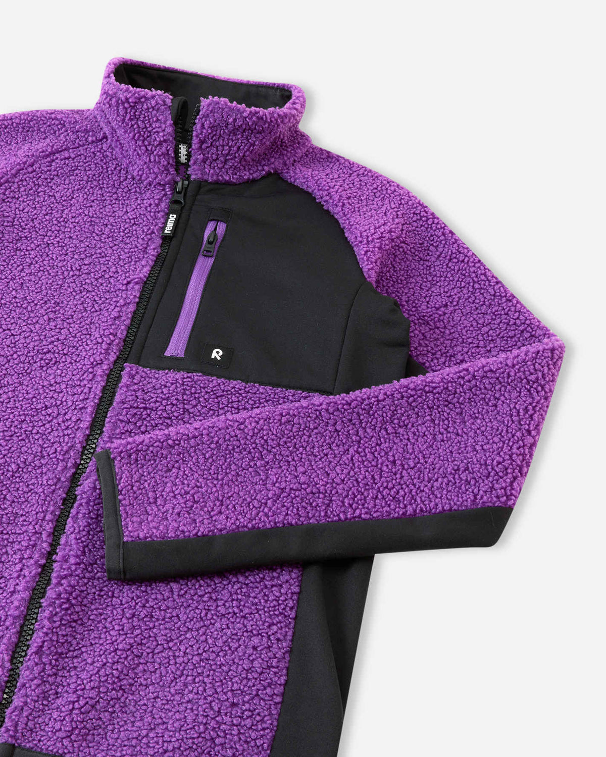 Giacca in pile Teddy Reima Puhku per bambini – Plum Purple