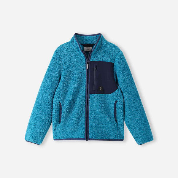 Chaqueta de felpa Teddy de Reima Turina para niños – Azul acuático