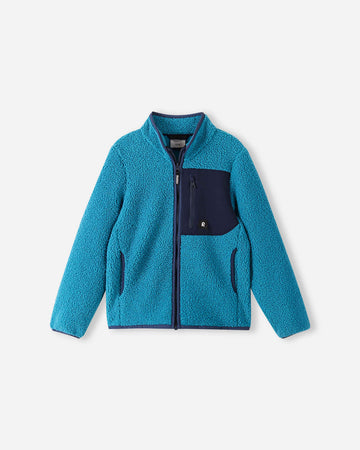 Reima Turina Teddyfleecejacke Kinder – Aquatic Blue