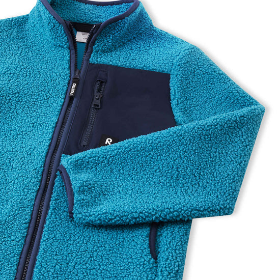 Reima Turina Teddyfleecejacke Kinder – Aquatic Blue