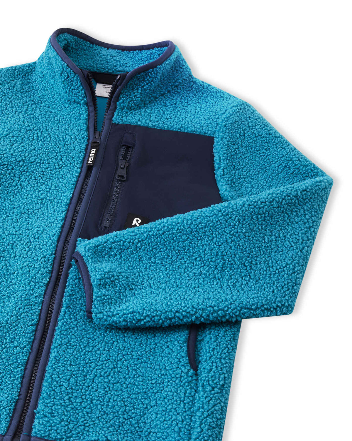 Reima Turina Teddyfleecejacke Kinder – Aquatic Blue