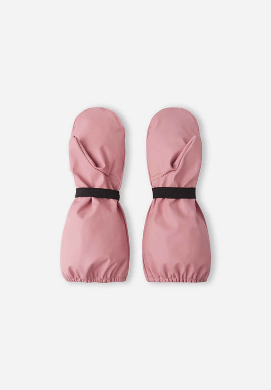 Manoplas impermeables Reima Kura para niños, color rosa blush – Foto del producto (parte trasera)
