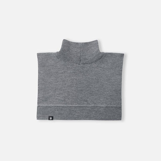 Bufanda de merino Reima Star para niños, color gris jaspeado – Foto del producto (parte trasera)